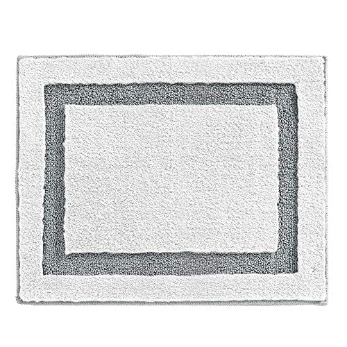 mDesign Soft Microfiber Polyester Spa Rugs for Bathroom Vanity, Tub
