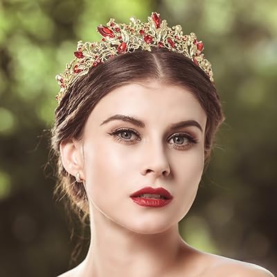 red bridal headpiece