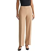 Kasper Womens Stretch Crepe Tab Waist, Wide-Leg Pant