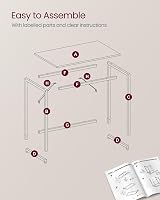 VASAGLE Computer Desk 80x50x76 cm Natural Oak White LWD038W70 view 7