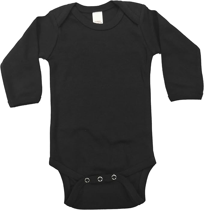 baby black long sleeve bodysuit