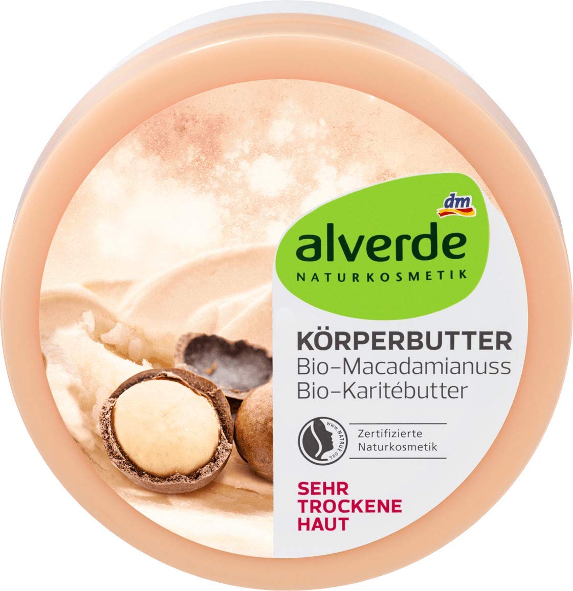 alverde NATURKOSMETIK Body Butter Macadamia Nut Karite Butter 200 ml