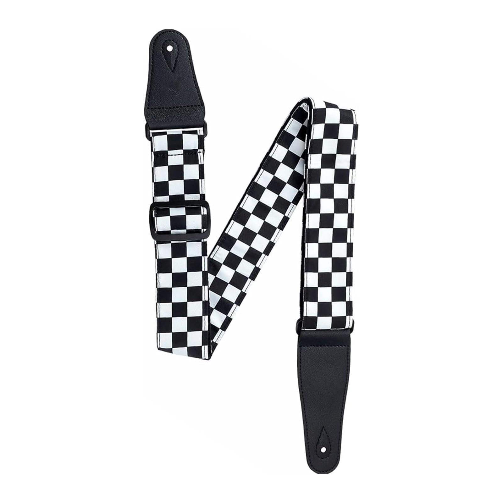 JYTDBCS Guitar Strap,Guitar Straps,Guitar Strap Locks,Bass Guitar Strap,Personalised Guitar Strap,Suitable for Bass,Electric and Acoustic Guitars,Checkerboard Guitar Strap(Black And White Checkered)