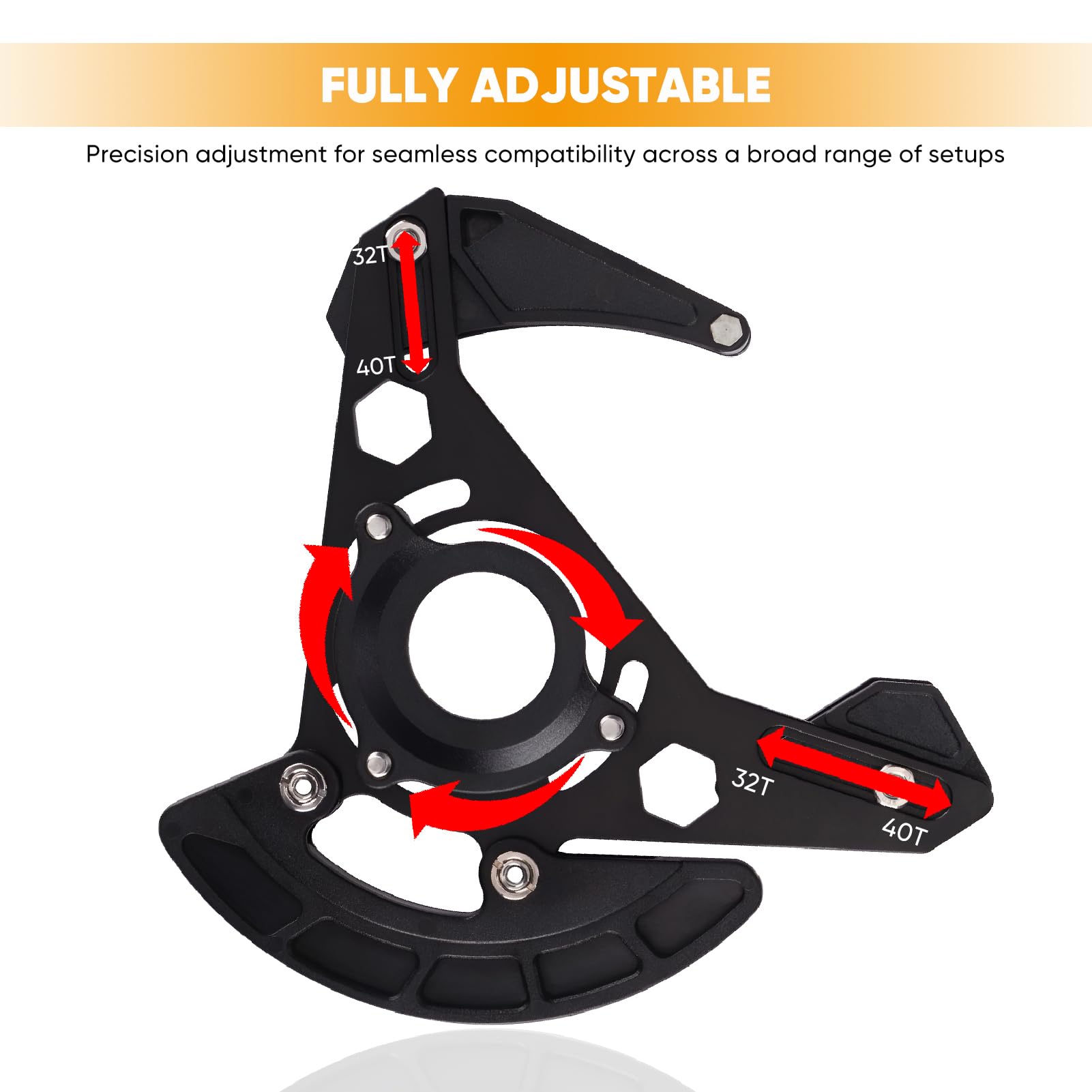 BESNIN Chain Guide 32-40T Single Disc MTB Chain Guide High-Strength Aluminum Alloy Mountain Bike Chain Guard for ISCG05 Mounting Systems - view 6