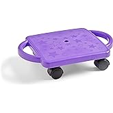 hand2mind Purple Indoor Scooter Board with Handles, Ages 5+ | Sit Down Floor Scooter, Gym Activities for Kids, Indoor Sport Recess Games, Physical Education Equipment, Gross Motor Toy