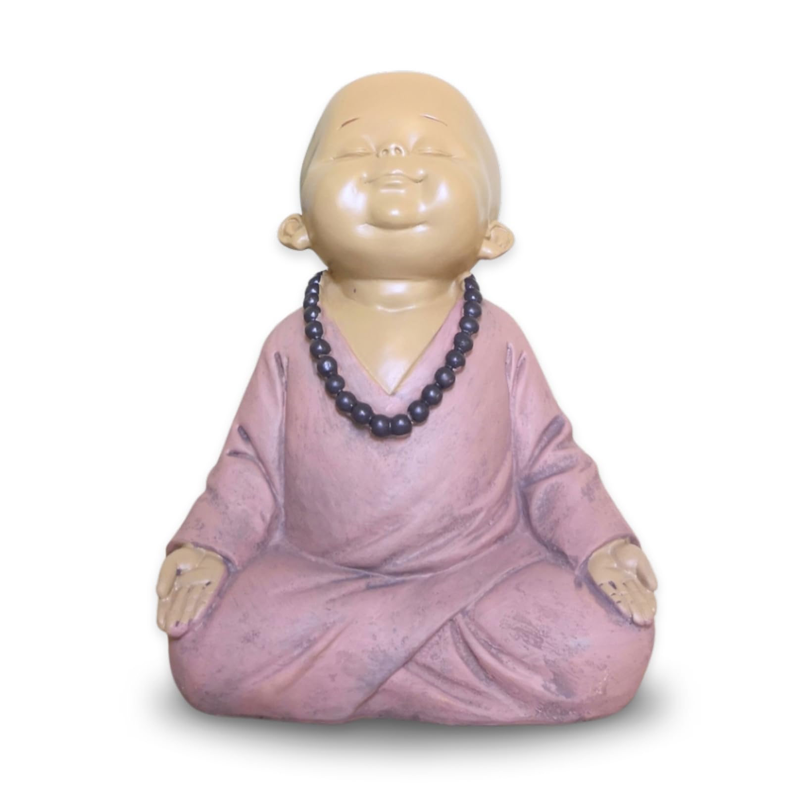 Zen'Light SB2 Buddha Figurine Baby SB2 Decoration Zen and Feng Shui for a Relaxing Atmosphere Gift Idea Lucky Charm Height 14 cm Colour: Beige and Dusky Pink Zen'Light Resin Pink