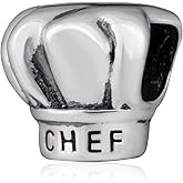 Choruslove I Love Cooking Chef Hat Charms 925 Sterling Silver Antique Beads fits Pandora Charm Bracelet, Gifts for Dad/Mom/Friends/Cooking Lover