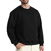 Mlgaril Men's Crewneck Sweatshirts Long Sleeve Pullover Crew Neck Sweatshirt Geometric Texture Casual Sweat Shirt