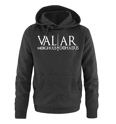 Just Style It - Valar Morghulis/Dohaeris - Game of Thrones - Herren Hoodie - Kapuze, Kängurutasche, Langarm, Print-Pulli