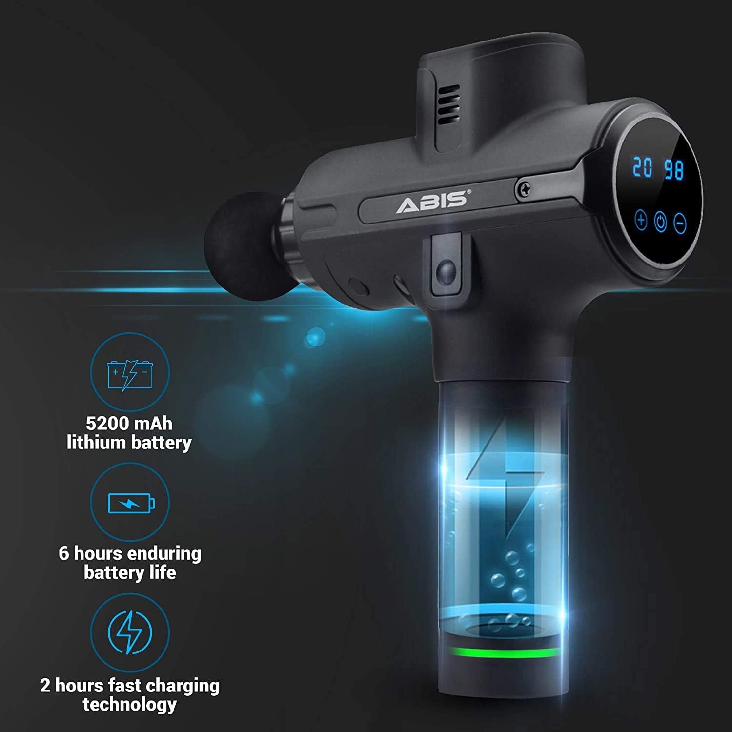 Muscle Massager Massage Gun Deep Tissue, Black, FTM19 - Image 5