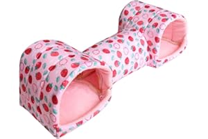 IEUDNS Hamster Hideout Guinea Pig Tunnel and Bed Corner Tunnel, Hideaway Guinea Pig Bed Small Animal House for Ferret Small A