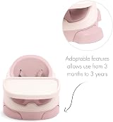 Mamas & Papas Bug 3-in-1 Baby Booster Seat & Activity Tray Blossom Pink view 2