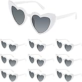 Bouiexye 5/10/20 Pack Heart Sunglasses Bachelorette Vintage Heart Shaped Glasses for Wedding Bridesmaid Party Favor