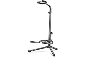 CAHAYA Guitar Stand Floor Adjustable - Folding Universal Guitar Holder Portable Instrument Tripod Stand Fit for Acoustic Elec