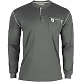 VANLENS FR Shirts for Men CAT2/HRC2 Flame Resistant Shirts 6.5oz Light Weight Long Sleeve Fire Retardant Shirts