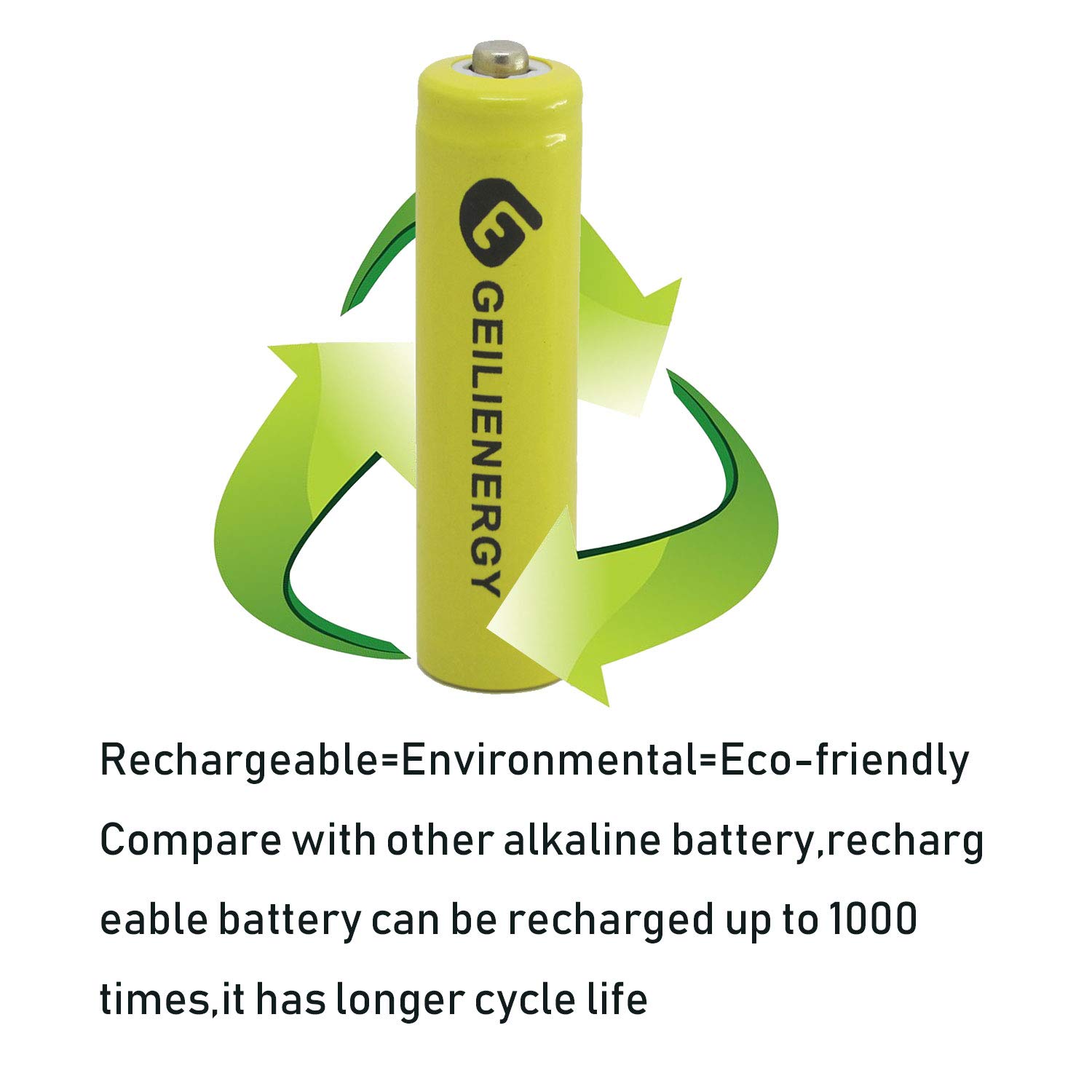 GEILIENERGY 1.2v AAA NiCd 600mAh Triple A Rechargeable Battery Cell for Solar Lights Garden Lamp(8 PCS)
