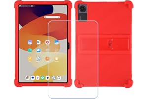 BMPNLSZ TPU Cover for Lenovo Idea Tab Plus + HD Tempered Glass, Silicone Shell Bumper Protective Back Case - 9 Hardness Anti-