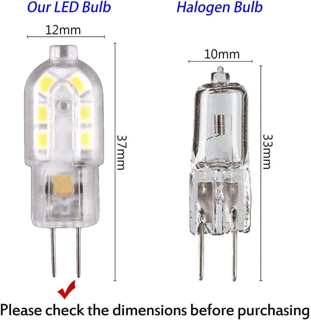 WOWLED 10 x G4 LED Light Bulb, 2W (20W Equivalent), Non-Dimmable, Warm White, 180 Lumen, 3000 Kelvin, DC/AC 12V, 360 Degree - Image 3