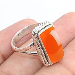 Solid 925 Sterling Silver Ring For Womens Natural