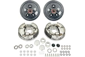 SOUTHWEST WHEEL Pre-Greased 5-5" Hydraulic Brake Trailer Axle Brake Kit for a 3,500 lbs. Trailer Axle