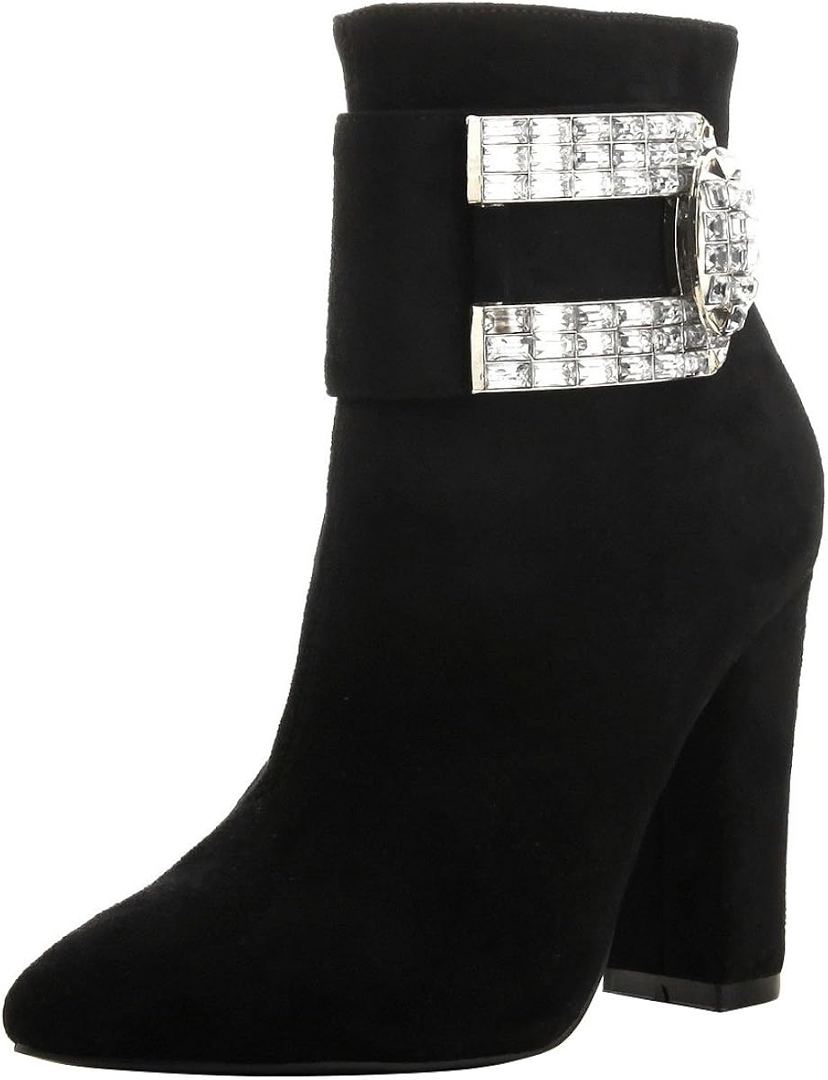 embellished heel booties