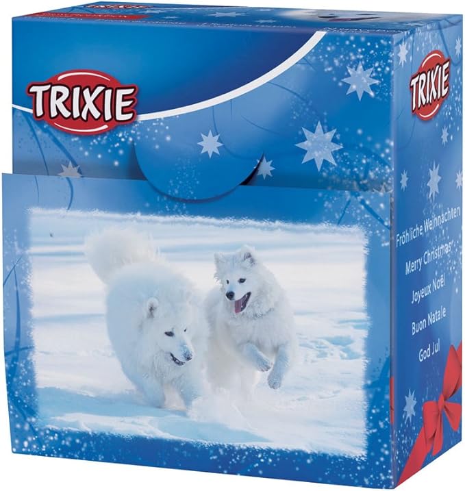 Weihnachtsbox Geschenkbox für Hunde, 6 Teile, Snacks &amp; Spielzeug
