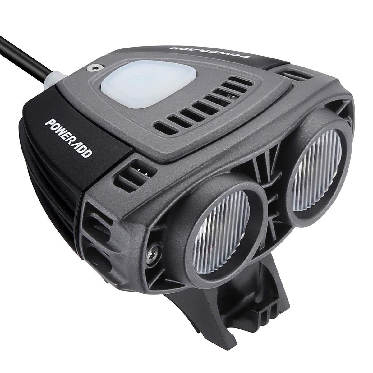 POWERADD Bike Light Set USB Rechargeable, 12000mAh Rechargeable Battery/IPX5 Waterproof/1200 Lumen Super Bright 3 Light Modes Mountain/Road Bicycle Headlight for Mountain/Road/City Cycling