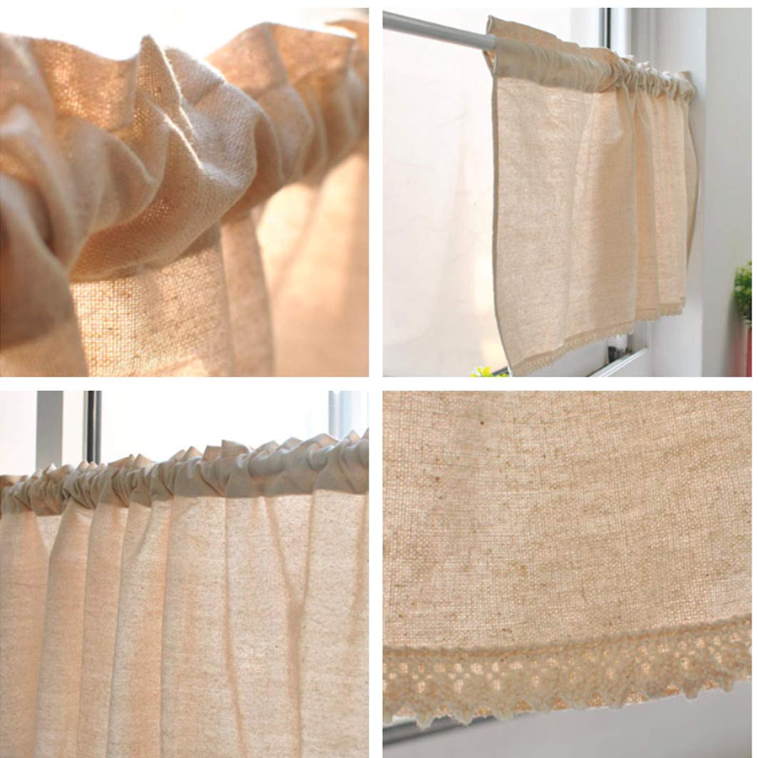 Tenda Da Finestra Con Asta Trasparente, Tenda Da Balcone Per Camera Da Letto Trattamento Per Finestre Bianco Comfortxl 94512103
