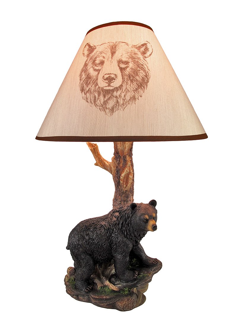 Best small rustic bear table lamp