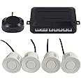 Frostory Car Reverse Backup Parking Sensor Radar System, Buzzer Beeps, Detection Distance:30~150CM, Waterproof Sensors (22mm Diameter 2.3M Cable) 4 Packs X60D (White)
