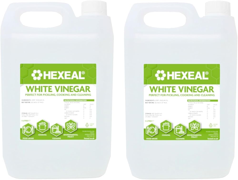 Hexeal White Vinegar 10L – 2 x 5L Food Grade Cleaning & Cooking