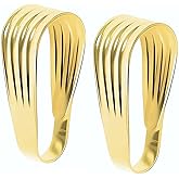 uGems 14K Gold-Plated Sterling Silver Large Snap Bail, 1-Micron Gold Plating, Fits Large Chains, Charms & Pendants, 18mm x 8mm Inner Dimensions, SKU: sx-256v