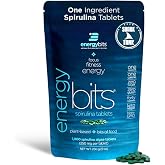 ENERGYBITS Spirulina Tablets, Cellular Energy, Protein, Vegan 1000 Tablets | Whole-food Algae Grown in Fresh Water, Low-heat Dried, Triple Tested 40+ Vitamins &amp; Minerals. Vegan Superfood, 90 Day Supply.