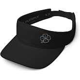 RIVEMUG Clover Golf Sun Visor Black Embroidery Adjustable Sports, Running, Tennis, Golf Hat for Men &amp; Women