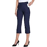 Willit Women's Capri Pants Dress Yoga Capri Stretch Business Work Casual Capris Straight Leg Office Pants 21"