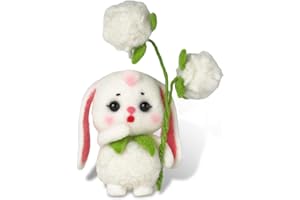 Fedmut Needle Felting Kit, Animal Needle Felting Kit for Beginner Adult with Felting Wool, Felting Foam Mat, Felting Needles and Video Instructions, Complete Start Kit for Craft DIY Needle Felting