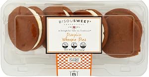 Bisousweet Confections, Whoopie Pies Pumpkin 4 Count, 8.5 Ounce