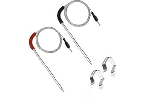 RUGAM iGrill Meat Probe Replacement for Weber Gas and SmokeFire Pellet Grills, RTD Temperature Probe Sensor Replacement Parts for Weber Connect Smart (2.5mm Plug Meat Thermometer Probe)