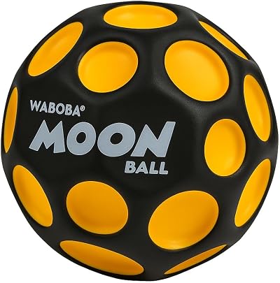 Waboba UV Moon Ball - Hyper Bounce UV Reactive Color - 63 mm Yellow/Black