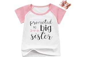 Ouliycoqi Baby Girl Promoted to Big Sister Tops Toddler T-Shirt Going to Be Big Sis Short Sleeve Tees Birth Announcement Gift