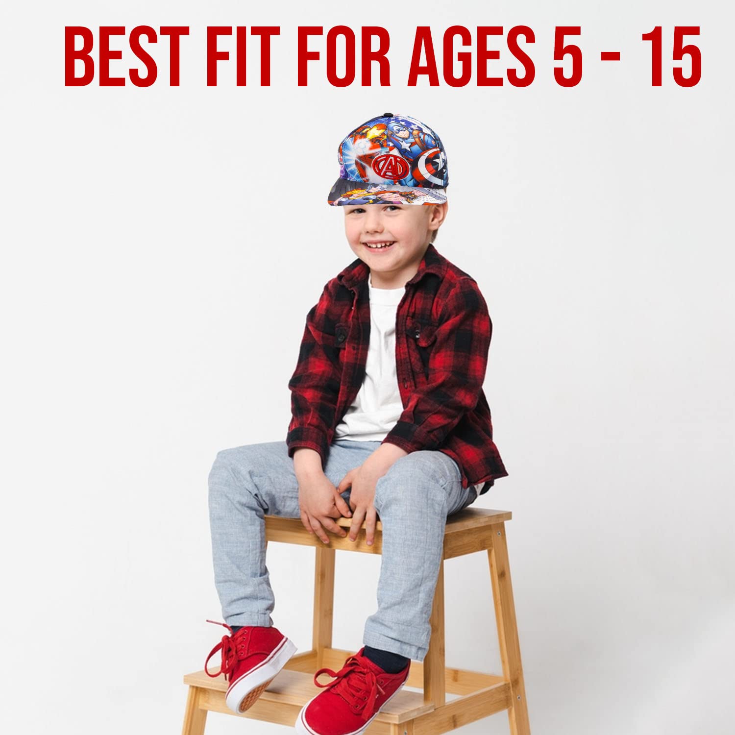 Marvel Legends Captain America, Ironman, Avengers, Hulk Baseball Cap for Boys – Avengers Hat Youth Ages 5-14
