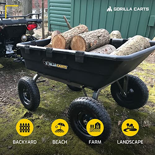 Gorilla Carts 1500 Pound Capacity Super Heavy Duty Poly Yard Garden