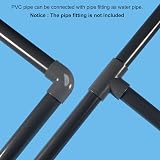Sourcing Map PVC Rigid Tube 56.5mm ID 63mm OD 0.35m Dark Grey High Impact view 5