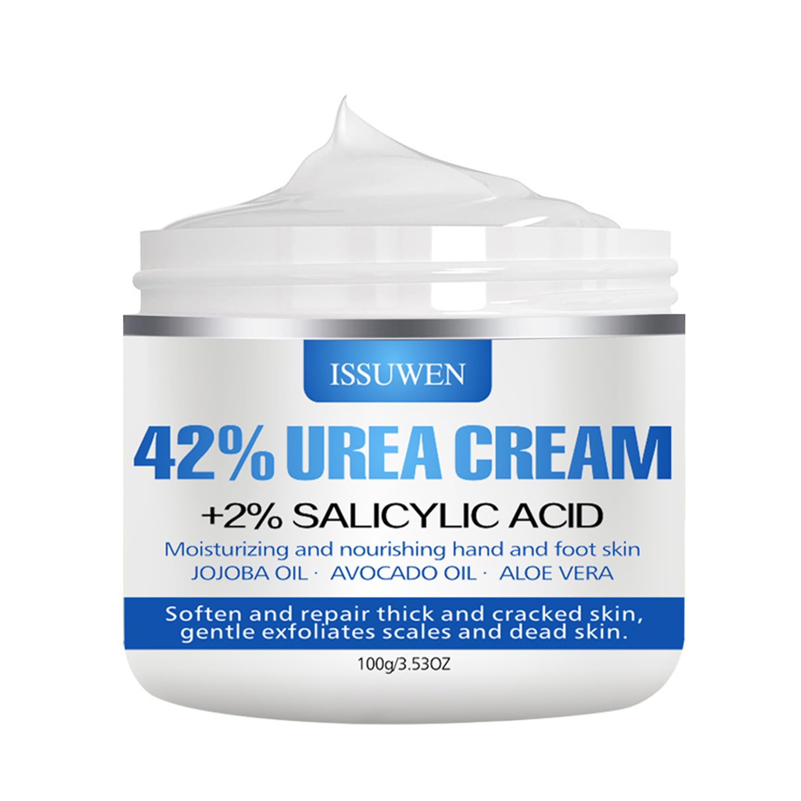 Urea Foot Cream, 42% Urea Cream Cracked Heel Repair Cream Foot Cream for Cracked Heels and Dry Skin Callus Remover for Dry and Hard Skin Heel Balm for Hand, Foot And Body Care, 100g
