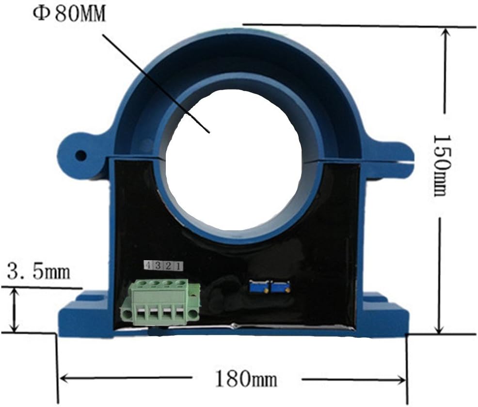 Loulensy AC Current Transformer Signal-transducer Split Core Input 0-2000A AC Output 4-20mA DC