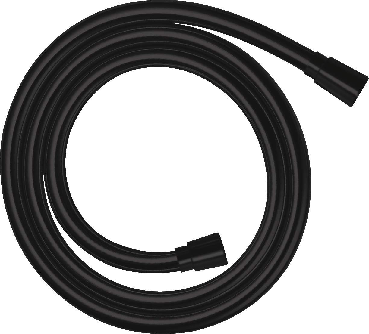 hansgrohe Isiflex - universal fit shower hose 1.60 m, tangle free, flexible shower head hose anti-kink, incl. sealing rings, matt black