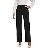 KICZOY Womens Dress Pants Stretchy Business Casual Work Pants Straight Leg Slacks for Office
