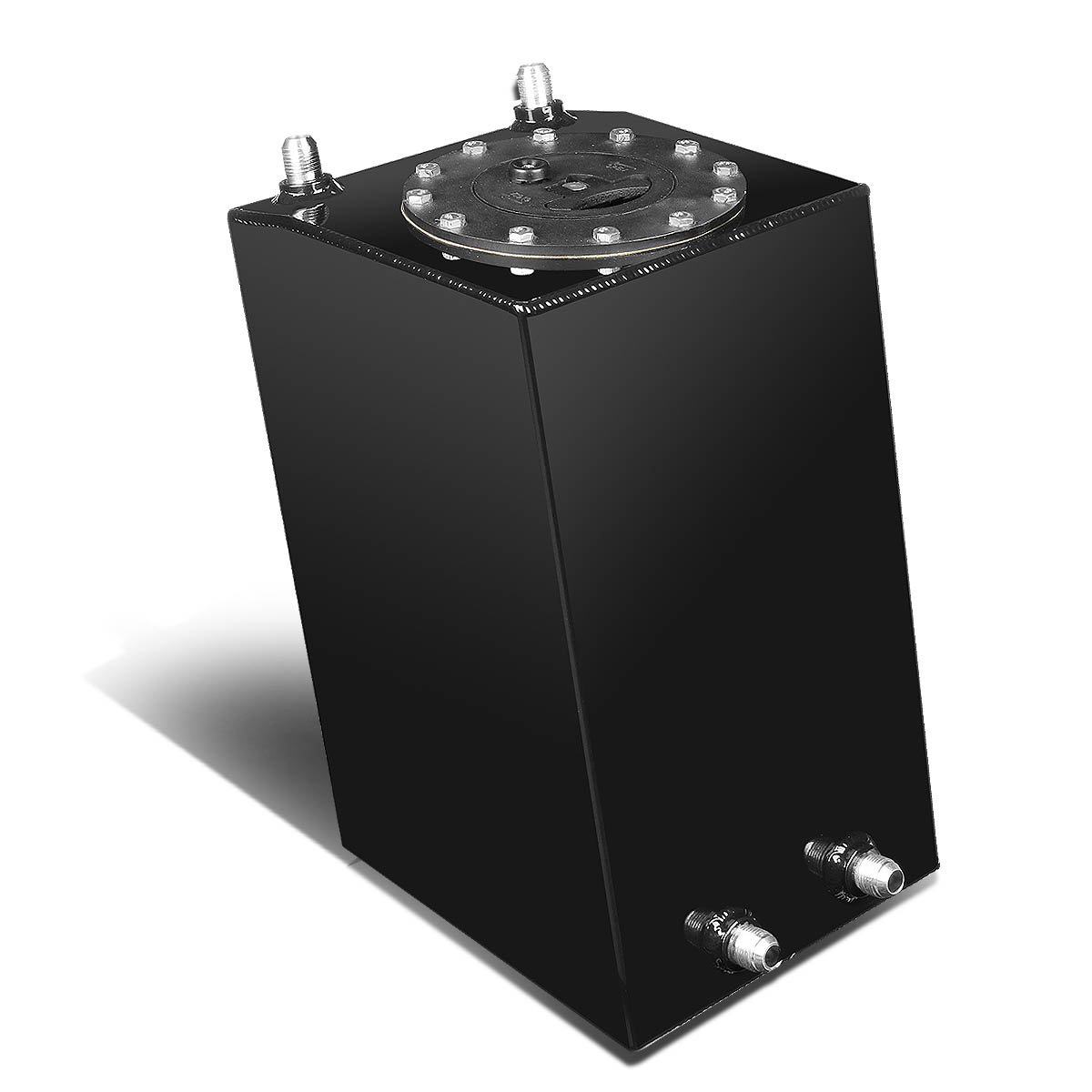 DNAMotoring ALUFTBBF3GBK Aluminum BottomFeed Fuel Cell Gas Tank