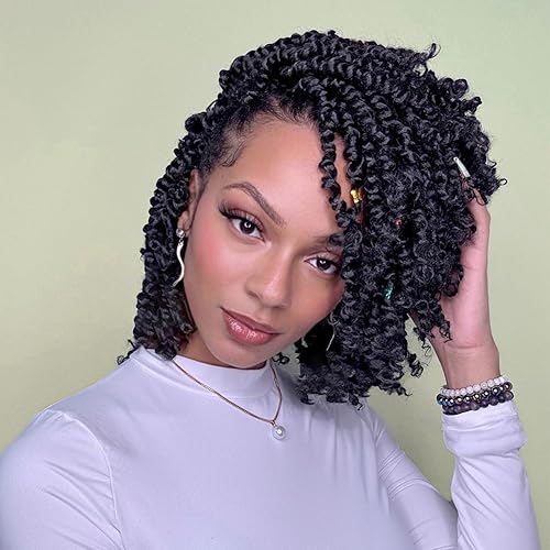 LOSMOEER Packs Passion Twist Crochet Hair Inch Natural Black
