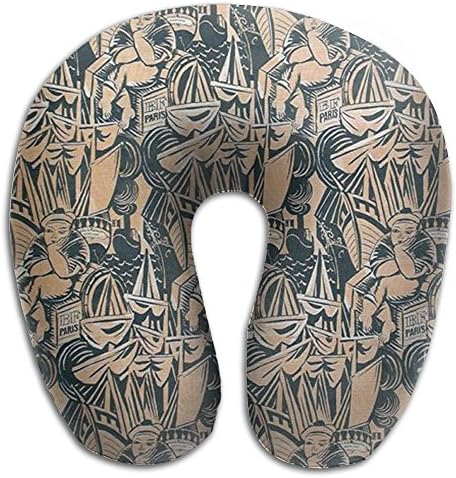 Seaman Life Buoy Comfortable Washable Cover Neck Pillow Spa Memory Foam U-SHAPE For Adult Help Neck Pain 100% Polyester